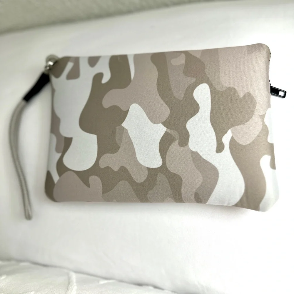 Haute Shore Neoprene Tote Cosmetic Eyeglass Wallet Wristlet Set Beach Lake - Picture 7 of 16